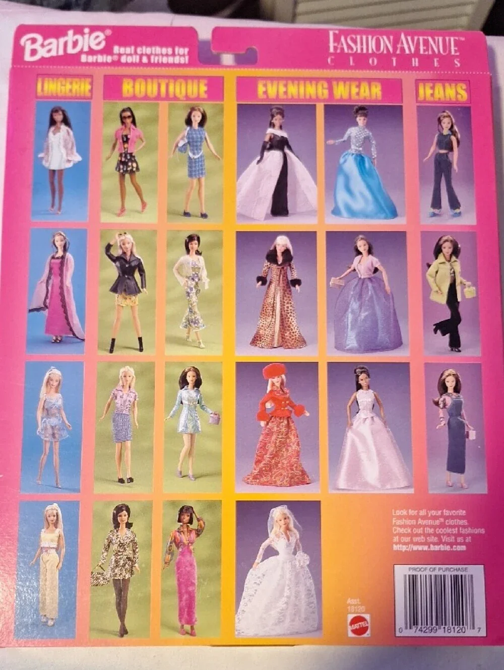 1998 Barbie Fashion Avenue Eveningwear outfit set (SKU 20635) NRFB